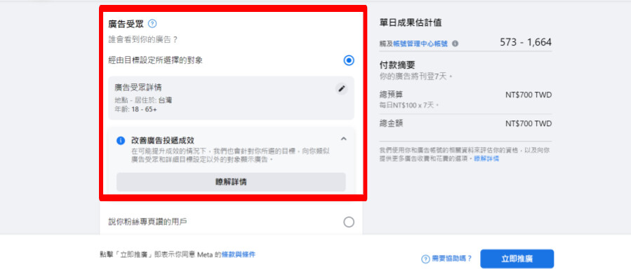 示意圖/fb 廣告投放「廣告受眾」